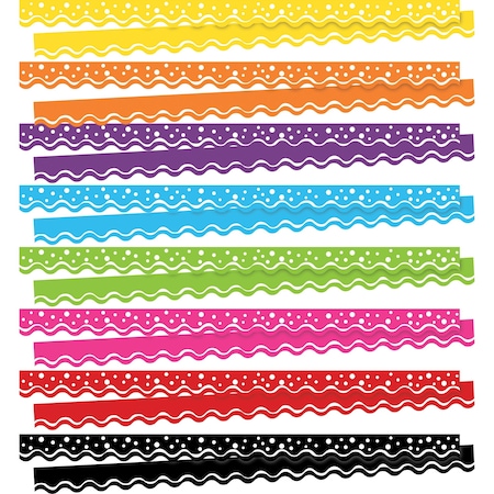 Barker Creek Happy Double-Sided Scalloped Border Colors (104/set), PK104 3874